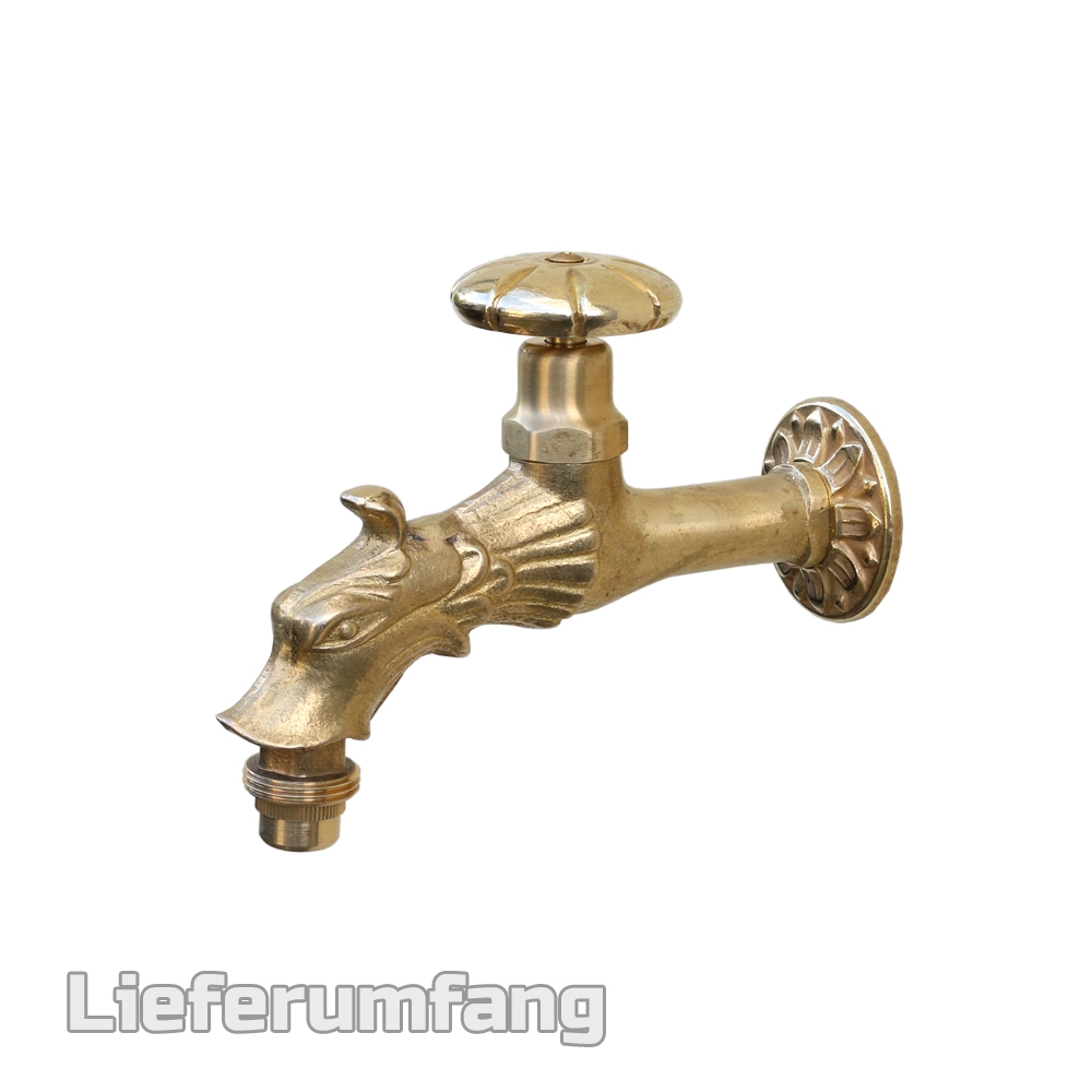 Auslaufventil / Absperrhahn 1/2" mit Drachenmotiv – Bild 3