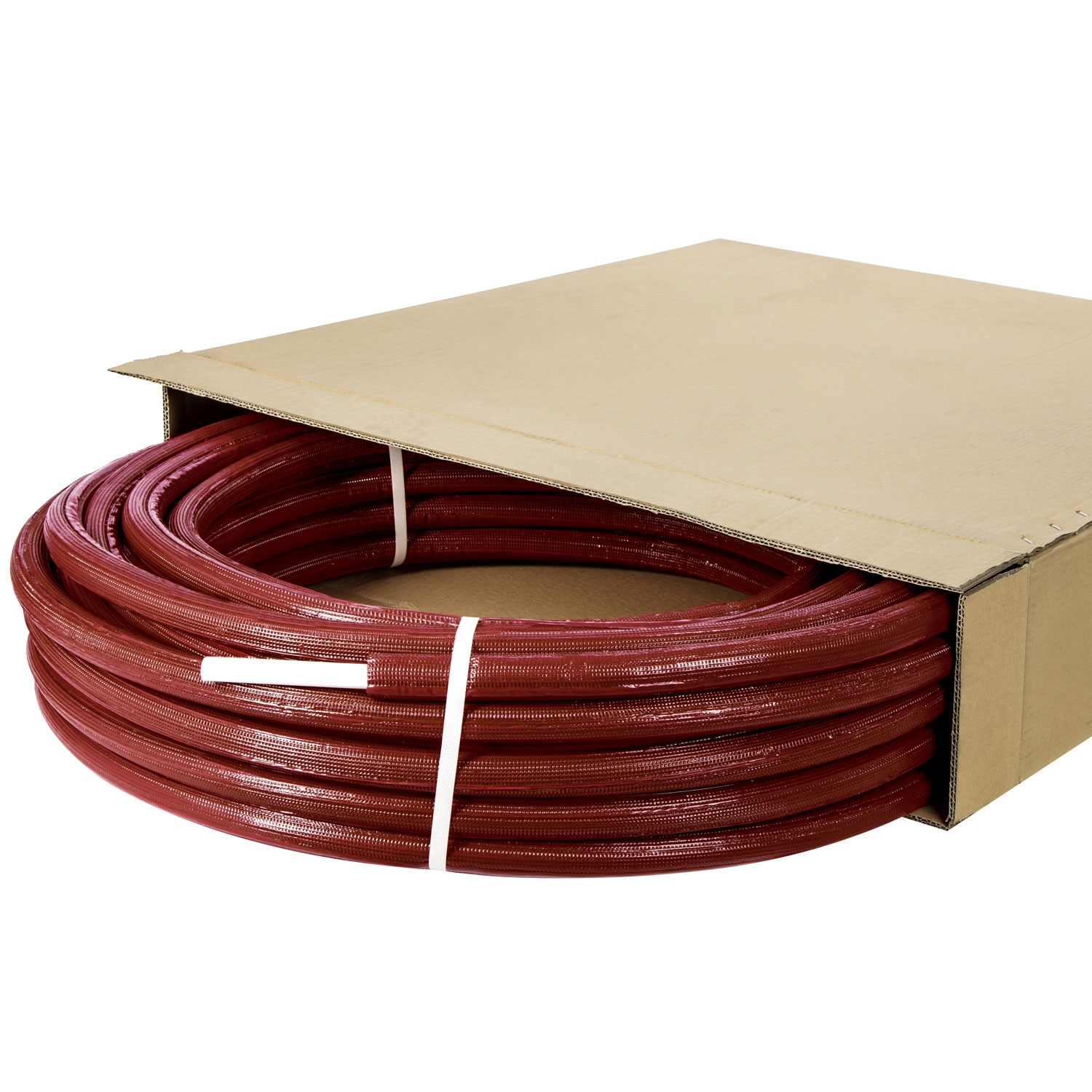 Mehrschichtverbundrohr mit roter 6mm Isolierung in 16x2,0mm, 20x2,0mm, 26x3,0mm und 32x3,0mm DVGW – Bild 1