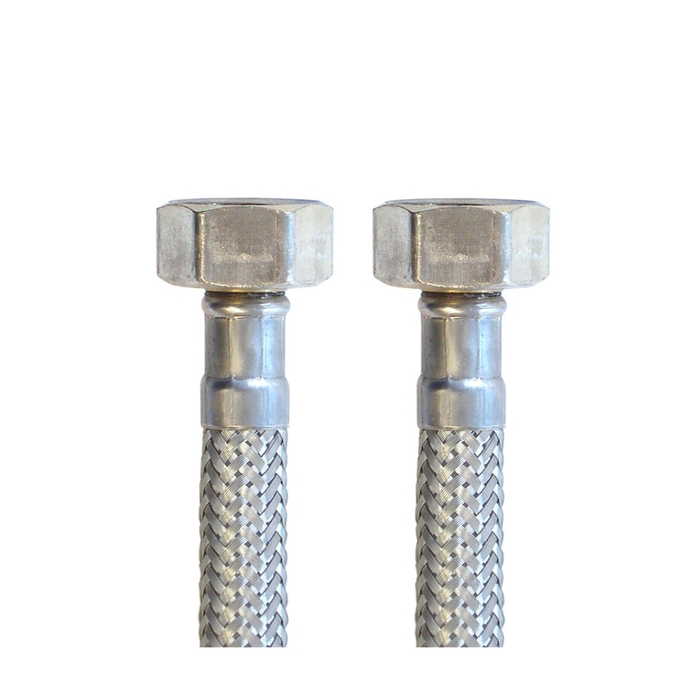 Panzerschlauch 1/2" ÜM x 1/2"ÜM für Trinkwasser, Edelstahlumflechtung, DN8, PN10, DVGW, 200mm – Bild 4