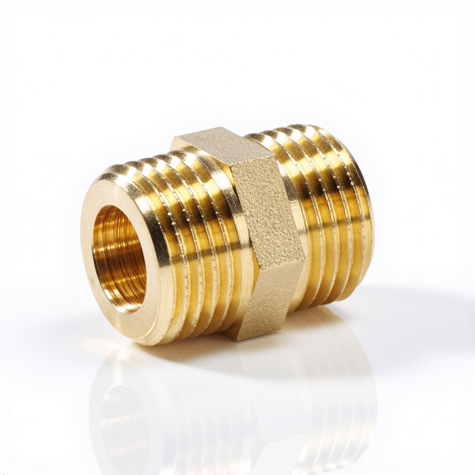 Doppelnippel 1 1/2" mit breiter Dichtfläche DN32 Solar Edelstahl Wellrohr