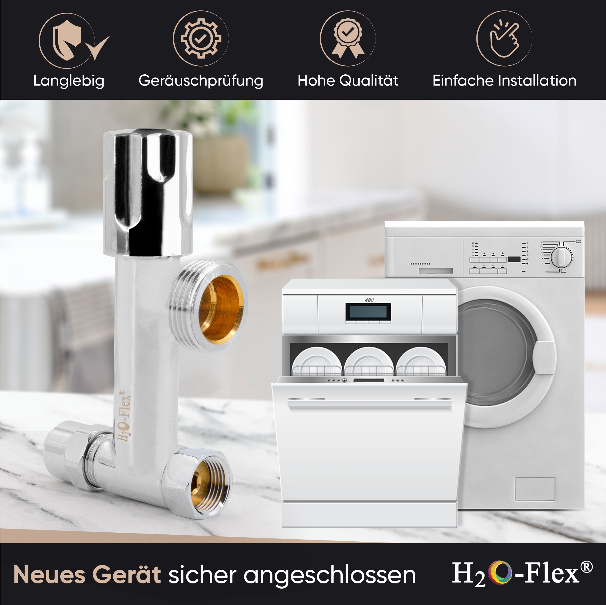 Gerätezusatzventil mit 3/8"AG (10mm Quetschverschraubung) und 3/4"AG – Bild 4