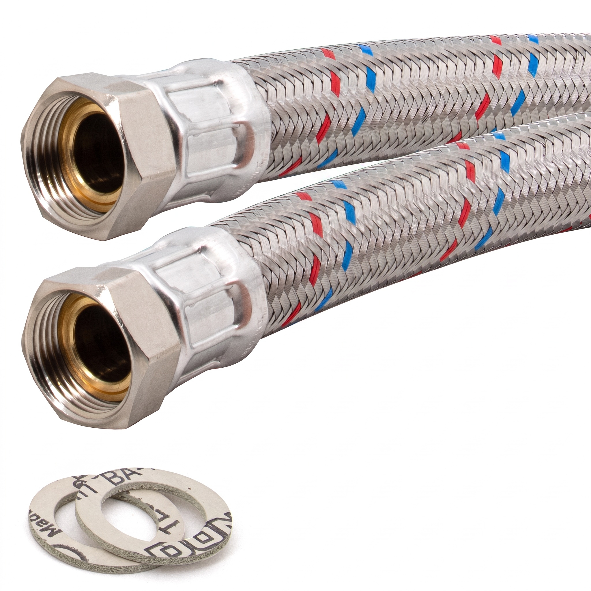 Flexschlauch 3/4"ÜM x 3/4"ÜM, DN19, Inliner EPDM, Geflecht verzinkt, PN10, -20 bis 90°C