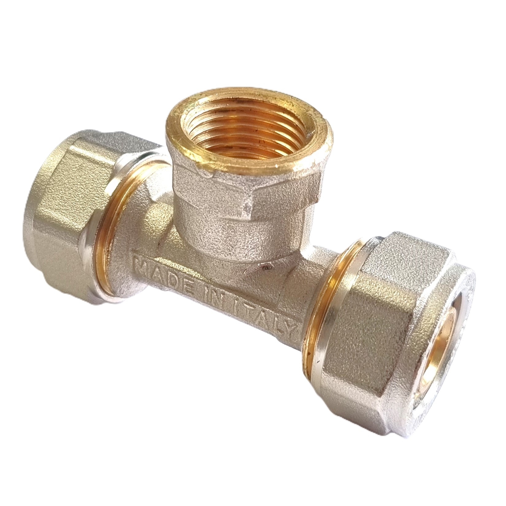 Klemmring Schraubfitting - T-Stück mit Innengewinde 20 - 1/2" für Aluverbundrohr – Bild 1