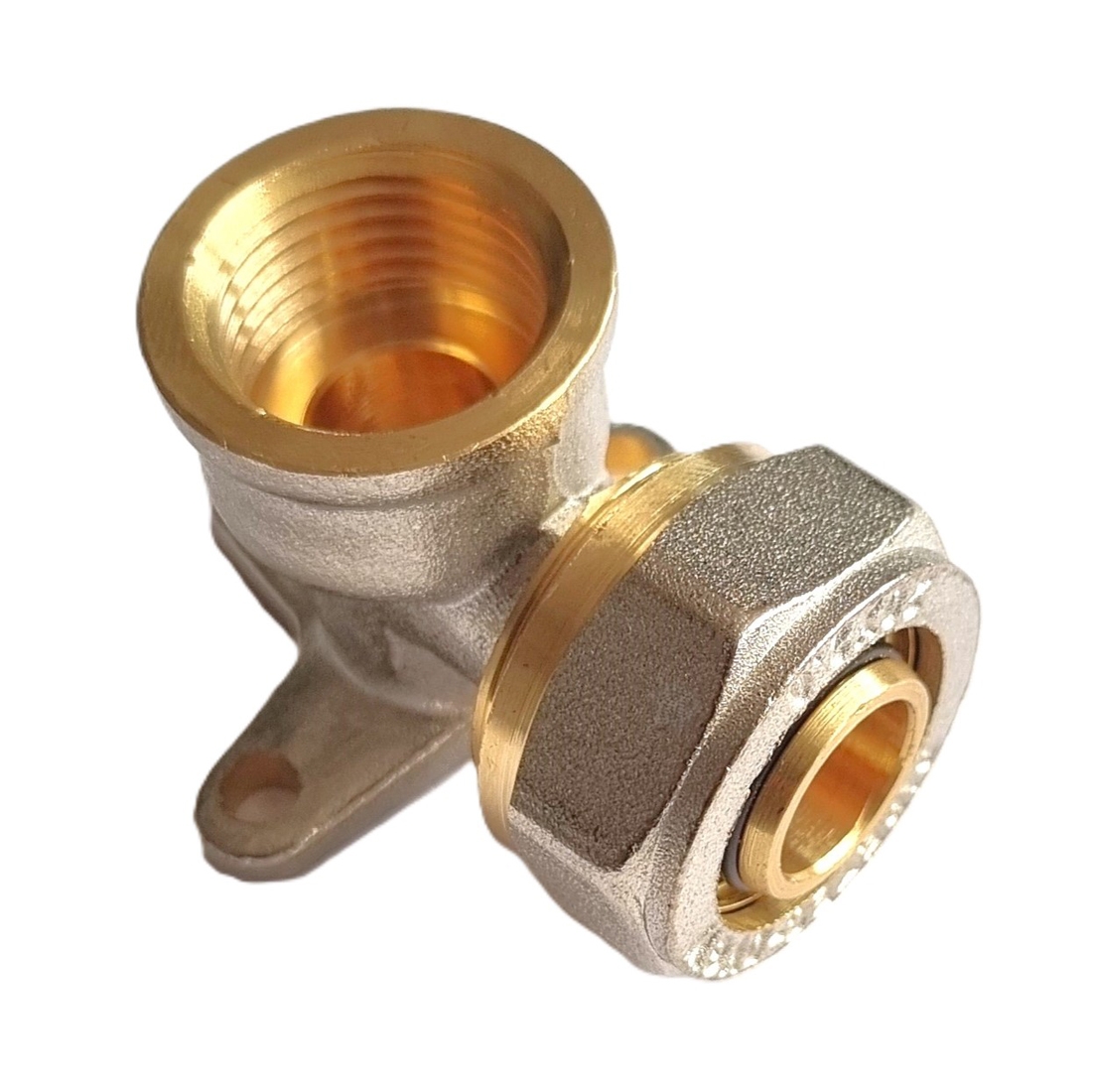 Klemmring Schraubfitting - Wandwinkel für Aluverbundrohr 16/20