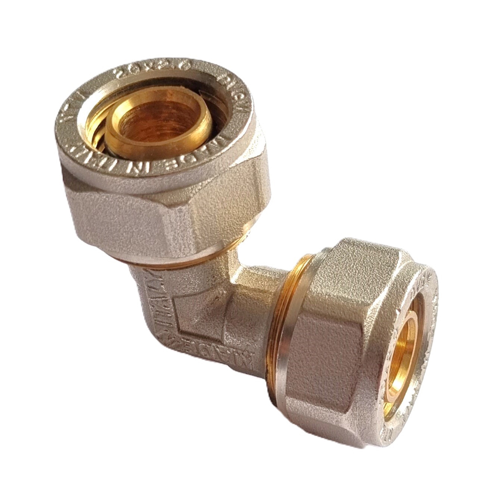 Klemmring Schraubfitting - Winkel 90° für Aluverbundrohr 16/20/26/32