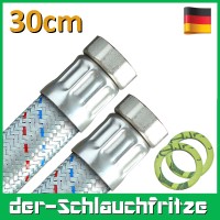 Panzerschlauch 1 1/4"ÜM x 1 1/4"ÜM, Flexschlauch DN32 für Heizung